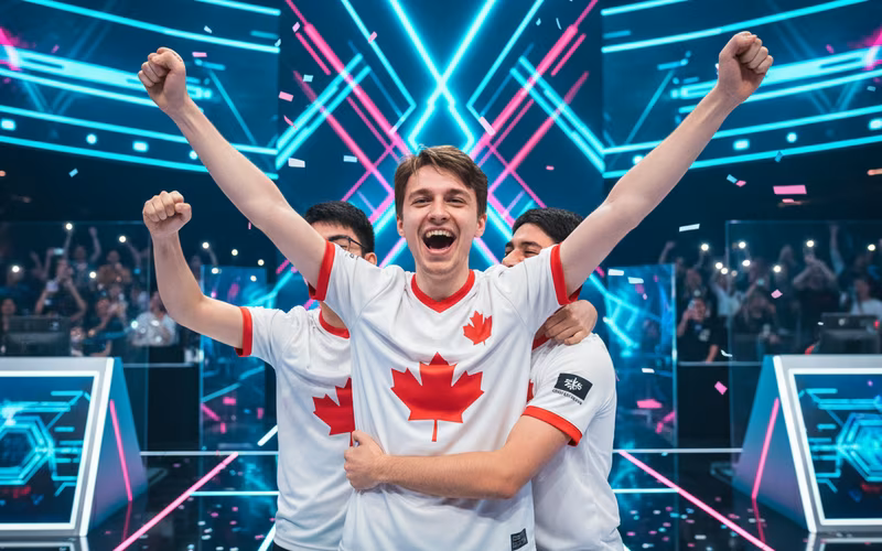 Academy player celebrated on stage by teammates