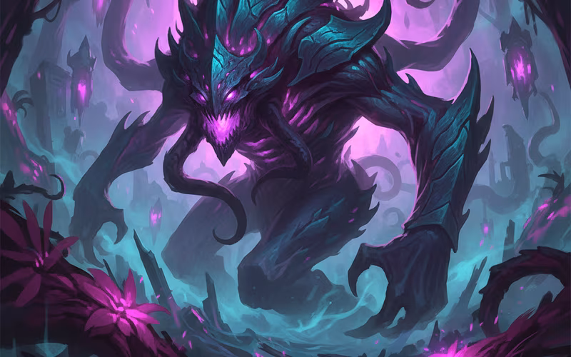 Dark fantasy void jungle monster